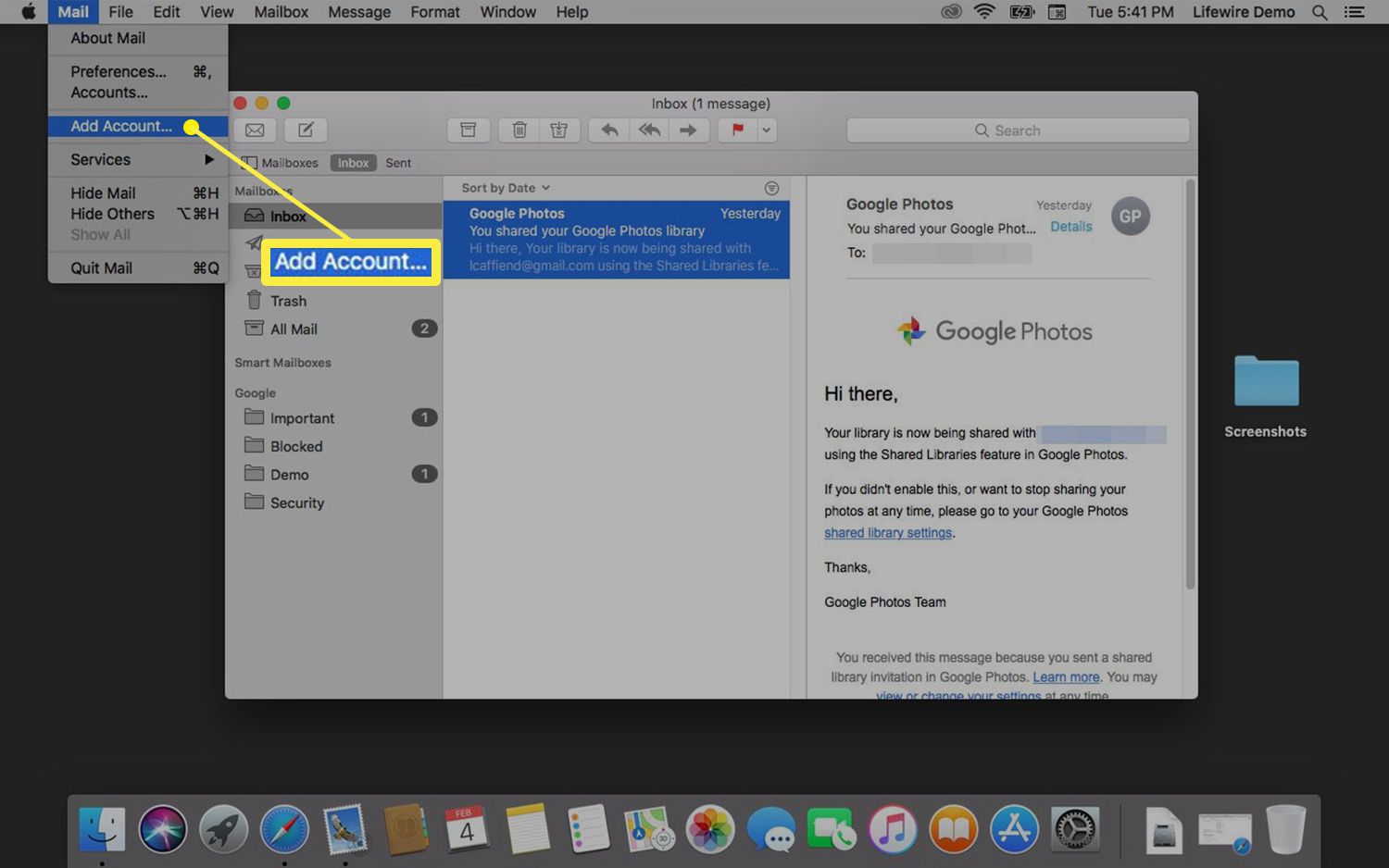 backup gmail using mail for mac